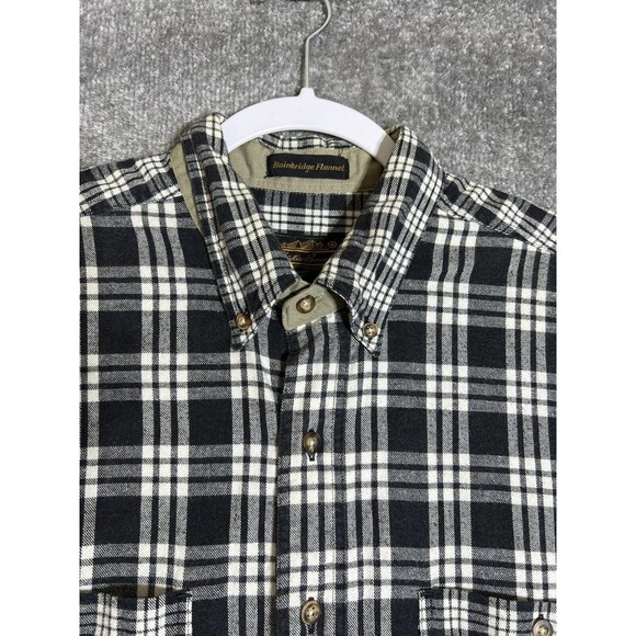 Eddie Bauer Bainbridge Flannel Long Sleeve‎ Button Down Shirt Mens Size Large - Picture 5 of 8